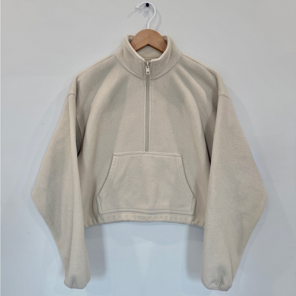 TNA Cream Fleece Quarter-Zip Pullover